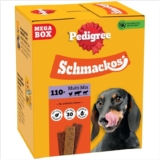 Pedigree Schmackos Mega Pack 110/112 Strips Snacks, Dog Treat Multipack with Beef, Lamb and Poultry Flavours