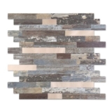 Peel and Stick Rustic Wood Backsplash Tiles, 12×12, 20 Sheets