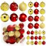 Pelle & Sol 36-Piece Christmas Decorations Bauble Set – Shatterproof Christmas Tree Decorations