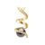 Pendant Spiral Diamonds 0,06 Cts – Real Cultured Tahiti Pearl round 7-8 Mm