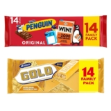 Penguin Original Biscuit Bar 14 Pack or McVities Gold Biscuit Bars Family Pack 14 Pack (Binley)