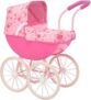 Peppa Pig My First Carriage Dolls Pram Pink Toy Pram with Peppa Pig Fabric, Adjustable Hood, Removable Apron, Comfort Grip Handles Premium English Traditional Carriage Pushchair Kids 3