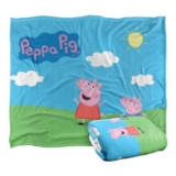 Peppa Pig Silky Touch Blanket 152×127 Cm, Peppa and George