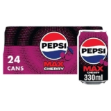 Pepsi Max Cherry No Sugar Cola Cans 24x330ml – Nectar price