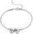 Personalised Heart Birthstone Bracelet – Women Bracelet with Engraved Name Adjustable Chain for Mum Grandma, Mothers Day Gift, Christmas Gift