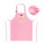 Personalised Kids Apron and Chef Hat Set Pink