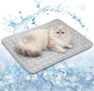 Pet Cooling Mat 50x40cm, Non-Toxic Foldable Cooling Pad, Scratch-Resistant Washable Cat Cooling Mat, Easy to Clean Cat Cool Mat for Indoor, Outdoor and Car Use (S/Grey)