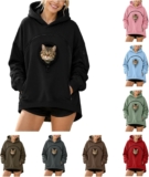 Pet Pouch Hoodie for Women Cat Dog Carrier Hoodies with Pouch Pull Pocket