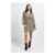 Petite Black Daisy Lace Collar Detail Wrap Printed Mini Dress