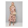 Petite Floral Burn out Ruffle Midi Dress