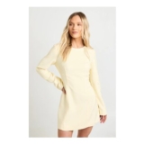Petite Long Sleeve Tailored Shift Dress