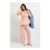 Petite Stripe Elasticated Waist Wide Leg Printed Trouser