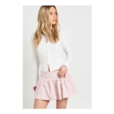 Petite Stripe Flippy Mini Skirt