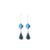 Pewterhooter Crystal Drop Earrings 925 Sterling Silver Bermuda Blue
