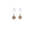 Pewterhooter Petite Crystal Drop Earrings, 925 Sterling Silver, Peach