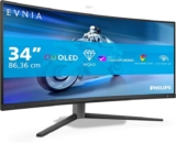Philips 34 inch QD-OLED UWQHD Curved Monitor 175Hz, 0.03ms GtG, HDR400 TrueBlack, FreeSync Prem. Pro, G-Sync Compatible, 34M2C6500AM