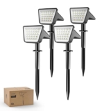 Philips 4 Pack Solar Spot Lights Outdoor Waterproof, 28 LED 7500K Solar Powered Landscape Pathway Lights – Sold by Favourline-UK / FBA