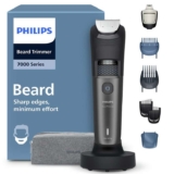 Philips Beard Trimmer 7000 Series – Self-sharpening Metal Blades, BeardSense Technology, BT7665/15