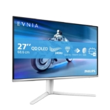 Philips Evnia 27M2N6501L 27 inch WQHD Gaming Monitor, 240Hz, QD-OLED, 0.03ms GtG, HDR10, G-Sync, (1440p HDMI 2×2.1 DP 1×1.4 USB Hub) White