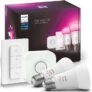 Philips Hue White/Colour Ambiance Wireless Lighting LED Starter Kit E27 Refurb. Includes hub, 2 white/colour bulbs & dimmer W/Code ITstor