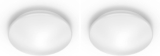 Philips Moire LED CL200 Ceiling Light Round 6W Warm White Light White (Pack of 2)