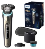 Philips Shaver 9000 Series Wet & Dry Electric Shaver with SkinIQ technology, Quick Clean Pod and Travel case -W/Code