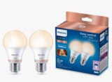 Philips Smart LED E27 Tunable White Smart Light Bulb, Pack of 2 – (£2.95 C&C)