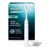Philips Sonicare 1100 Rechargeable Electric Toothbrush, 1 Brush Head, White