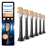 Philips Sonicare A3 Premium All-in-One, Genuine Replacement Toothbrush Heads, Black, 6 Pack, HX9096/88 – Prime Exclusive