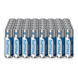 Philips Ultra AA Alkaline Batteries – Long-Lasting Power for Remotes, Toys and Clocks, Pack of 40