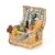 Picnic Wicker Basket for 4 – including Large Insulated Cool Bag & Cutlery Set