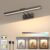 Picture Light Battery Operated, Wireless Picture Light with Remote, 3 Color Modes Art Lights for Paintings, Dimmable led Picture Lights for Wall Art, Gallery, Dart Board, Black