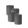 Pillar Candle Grey Set – 4 X18cm