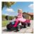 Pink AIYAPLAY Ride-on Tractor and Trailer, 12V Electric