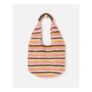 Pink & Brown Striped Tote Bag