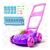 Pink Bubble Lawn Mower Toy for Toddlers with Blower