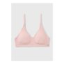 Pink Comfort Luxe Non Wired Plunge Bra Extra Small