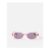 Pink Crystal Oval Acetate Sunglasses