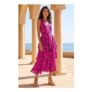 Pink Dusk Leopard Print Tiered Midi Dress