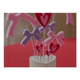 Pink Felt Bows and Hearts Ornament