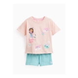 Pink Gabbys Dollhouse Print T-Shirt & Shorts Set 1-2years