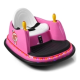 Pink Gymax Electric Kids Ride-on Car with Remote Flashing Lights