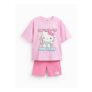 Pink Hello Kitty Print Shortie Pyjamas 12-13 Years