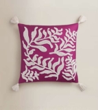 Pink Leaf Tufted Cushion – Free C&C