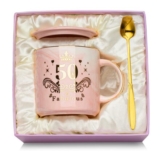 Pink Marbled 50th Birthday Mug Gift Set with Card