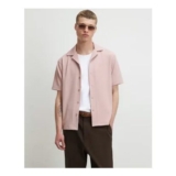 Pink Regular Fit Textured Shirt