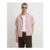 Pink Regular Fit Textured Shirt