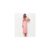 Pink Satin Jacquard Lace Trimmed Midi Dress