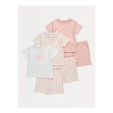 Pink Star Fish Little Star Short Pyjamas 3 Pack