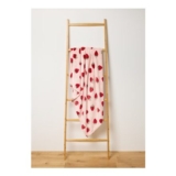 Pink Strawberry Print Fleece Throw
